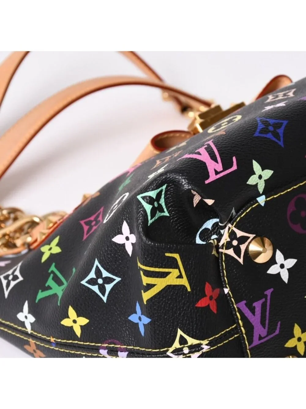 Louis Vuitton Takashi Murakami Monogram Multicolor Annie MM Shoulder Bag Noir